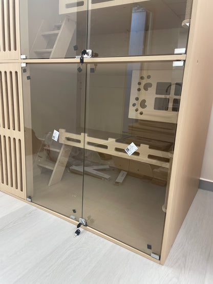 商用貓酒店貓舍貓屋工程訂製 200×150×80cm 合規格設計 實木鋼化玻璃 上門安裝